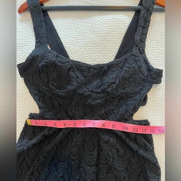 Free People Turn Back Time Black Lace Dress Size 6 - Picture 11 of 15